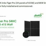 [QLD] 7.88kW New Jinko Tiger Pro Half Cut Cells Mono Tier 1 Panels (19x 415W) for $5780 (within 150km of BRIS) @ Reliance Solar