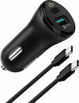 iwoco 36W 2-Port PD&QC Car Charger with USB C Cable $12.99 + Delivery ($0 with Prime/ $39 Spend) @ iwoco Direct Amazon AU