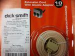 Dick Smith 10m Dual Port RJ12 Telephone Extension Cable. $1 Store Purchase