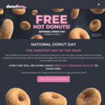Free Hot Cinnamon Donut @ Donut King