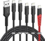 USB A to Lightning Cable 5-Pack (0.2m, 2x1m, 2x2m) $12.08 + Delivery ($0 with Prime/ $39 Spend) @ Azhizco-AU via Amazon AU