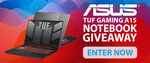 Win an ASUS TUF Gaming A15 Notebook valued at $2495 from Computer Alliance