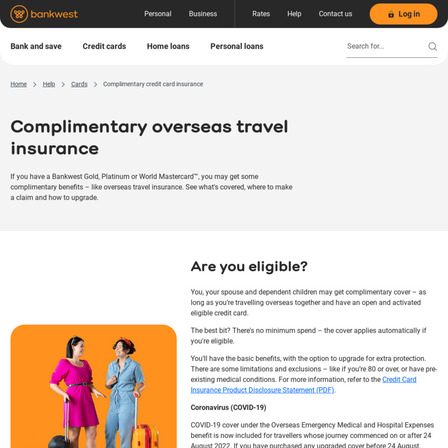 does bankwest travel insurance cover cruises