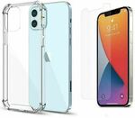 Acrylic Clear Tough Cover Case with Glass Screen Protector for iPhone 14 13 12 11 Pro Xs Max 8 7 6 $7.90 Delivered @ Ab eBay