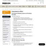 Free Metro Delivery (Min Spend $50) @ Freedom Furniture