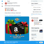 Win a US$100 Amazon Gift Card from Buzz Giveaways & Competitions