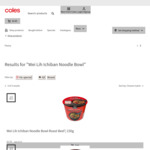 ½ Price: Wei Lih Ichiban Noodle Bowl 140-150g $2.75 @ Coles