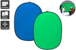 [FIRST] Kogan Reversible Collapsible Pop up Chroma Key Background Screen (Green & Blue, 150x200cm) $9.99 Delivered @ Kogan