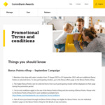 Transfer CommBank Awards Points to Velocity for Bonus Points: 10% Bonus for upto 30k Award Pts, 15% Bonus for 30,001 or More Pts