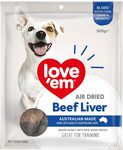Love' Em Beef Liver Treats 2 x 500g $9.97 Delivered ($1/100g, Australian Made) @ Costco (Membership Required)