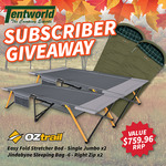 Win an Easy Fold Stretch Bed and Jindabyne Sleeping Bag Prize Pack Worth $759.96 from Tentworld