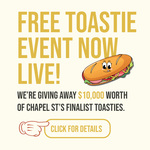 [VIC] Free Toastie @ 9 Restaurants in Chapel Street Precinct 