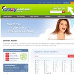$5 .com $4 .net $1 .asia Domains from CrazyDomains