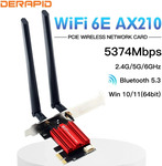 Derapid Intel AX210 WiFi 6E & Bluetooth 5.3 PCIe Network Card US$15.99 (~A$24.69) Delivered @ DERAPID Global Store AliExpress