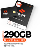 Boost Mobile $300 Prepaid SIM with 12-Month Expiry & 290GB Data for $240 Delivered @ Phonex