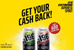 100% Cashback (as Prepaid Mastercard) on Suntory -196 Double Peach or Grape 4-Pack $25 (Max 600 Claims) @ The Bottle-O