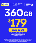 [OnePass] Catch Connect 365-Day Prepaid Mobile Plan 360GB $179 ($169 with Code) Delivered @ Catch (New Services)