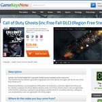 Call of Duty: Ghosts (Steam CD Key Global) $29.99 (USD)