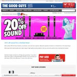 The Good Guys 20% off Home Theatres, Sound Bars, Mini and Micro Systems, Bluetooth Speakers etc
