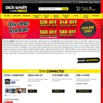 Dick Smith New Year Discount $20 to $80 off Today Only