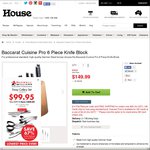 Baccarat Cuisine Pro 6 Piece Knife Block $149.99 (RRP $399) @House.com.au + Free shipping