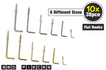 10x 38piece Flat Hooks, $7.98 Delivered (Additional Qty $3.99 P&H each) @ Ozstock