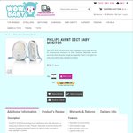 Philips Avent Baby Monitor $59 (Was ~$79) Delivered @ WowBaby