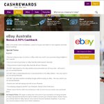 OzBargain Exclusive: 4.0% Cashback on eBay Sitewide @ CashRewards