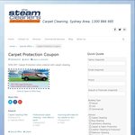 Carpet Protection 50% off Coupon @ The Steam Cleaners (Sydney)