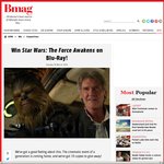 Win 1 of 10 Star Wars: The Force Awakens Blu-Rays from Bmag