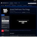 Grand Theft Auto: The Trilogy - PlayStation Plus Required $31.77 - without PS Plus (Normally $52.95) Save 40%