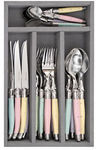 Laguiole Jean Dubost 24 Piece Cutlery Set Pastel Made in France $289.95 + Free Delivery @ Cyber Bargain