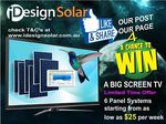 Win a Big Screen TV from iDesign Solar