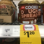 Coles Brand Cookie Dough Spread for $1.20 (Was $4.50) at Coles Spencer St [MEL]
