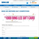 Win a $1,000 Bing Lee Gift Card [Purchase a Product from Bing Lee + Answer “What Makes Your Mum So Special?”]