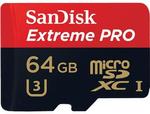 SanDisk Extreme Pro MicroSD 64GB 95MB/s Memory Card $64 @ JB Hi-Fi