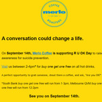Buy 1 Get One Free @ Merlo Coffee, Sept 14th
