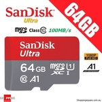 SanDisk Ultra 64GB micro SDXC A1 UHS-I 100MB/s $22.95 (HK), $28.95 (AU) @ Shopping Square