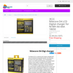 Efest Nitecore Charger from $9.99, Shipped from Melbourne Nitecore D4 $32.49 3 YEARS Warrant 4efest Charger @ Tech around You