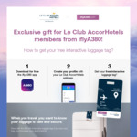 Free Interactive Luggage Tag from iFlyA380 with Le Club AccorHotels