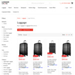 10% off All Large Suitcases and 15% off All Carry Ons @ Luggage Online