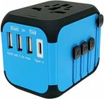 Universal Travel Adapter 3 USB and 1 Type-C Port $20.69 (10% off) + Delivery (Free with Prime/ $49 Spend) @ Jollyfit Amazon AU