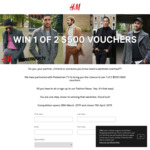 Win 1 of 2 $500 Vouchers from H&M
