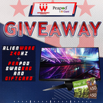 Win an Alienware 240 Hz Monitor + Peapod Swagbag + $100 Gift Card from WizardsDG