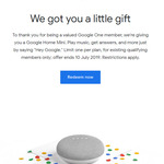 Free Google Home Mini @ Google Store for Google One Members (targeted)