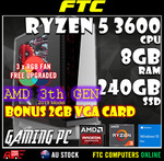 AMD Ryzen 5 3600 4.2GHz, 8GB RAM, 240GB SSD, Windows 10 Pro $581.40 Delivered @ FTC Computers eBay