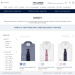 Business Shirts & Ties $40 + Shipping @ TM Lewin