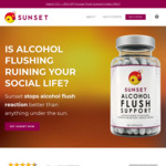Sunset Alcohol Flush Support $36.81 USD (~$54 AUD) Delivered @ Sunset