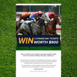 Win Tickets to The 2020 Spring Carnival Stakes Day and Ultimate Dining Package Valued at $900 from Bet Deluxe