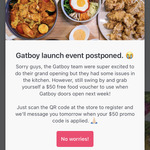 [VIC] Free $50 Food Voucher at Gatboy Melbourne with Liven